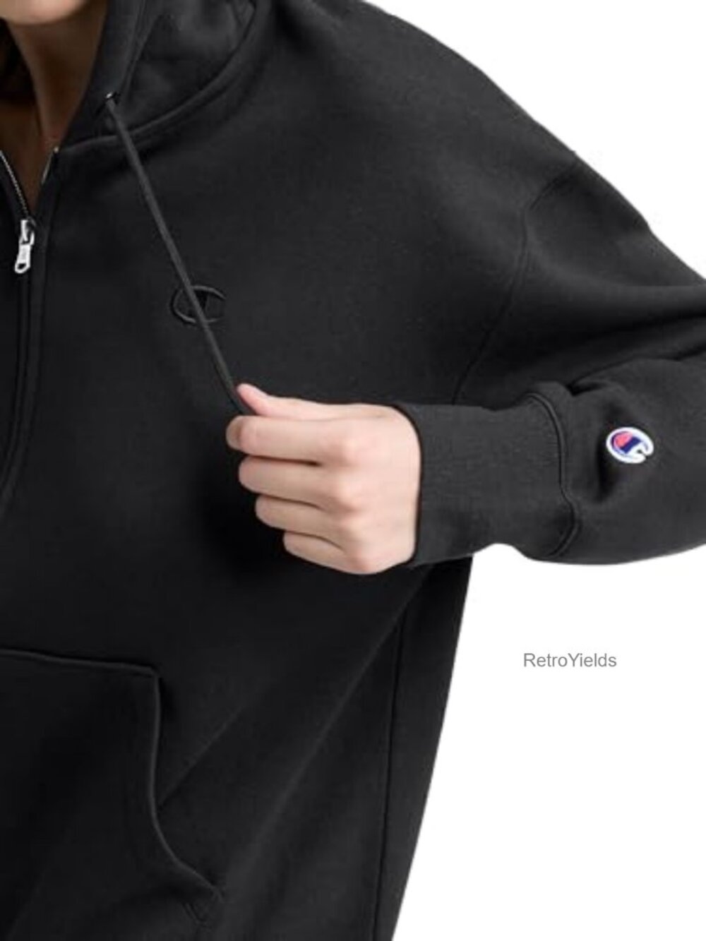 Champion Midweight Fleece Zip-Up Hoodie with C Logo - Picture 3 of 6